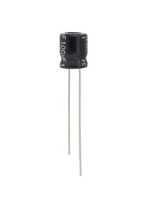 JWCO 100 UF 16V 105*C 6.3*7 (JWCO), KS101M1CBKJ0607VBK JWCO, миниатюрный электролитический выводной радиа