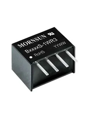 MORNSUN B1212S-1WR3, DC/DC преобразователь, 1Вт, вход 10.8-13.2В, выход 12В/ 83мА