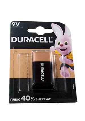 Duracell 6LF22 (MN1604/6LR61), Элемент питания алкалиновый крона 1шт 9В (до 06.2026г.)