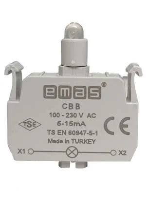 EMAS CBB, Блок-контакт подсветки с белым светодиодом 100-250 В перем. тока CBB