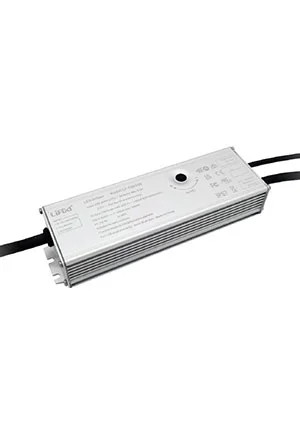 Lifud LF-FDB200, LED драйвер, 200Вт, вх 90-305VAC, вых 650-900мА 180-260VDC, неизолир, потенц, IP67, метал