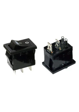 Switronic R19A-02IBBBTR-G, переключатель клавишный ON-OFF 250В 6A с красной подсветкой (аналог для B100K)