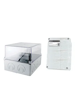 TDM Electric SQ1401-1348, Распаячная коробка ОП 240х195х165мм, проз. кр, IP55, мон. плата, каб. ввод d28-3 шт., d