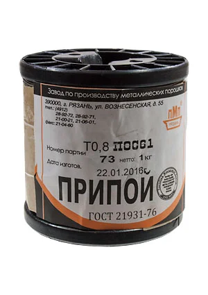 ПМП Припой ПОС61 ТР 0.8мм катушка 1кг