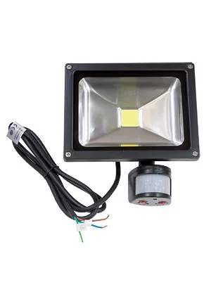 ARL BR-FL-20W-PIR WHITE, Прожектор светодиодный, встроенный датчик и драйвер