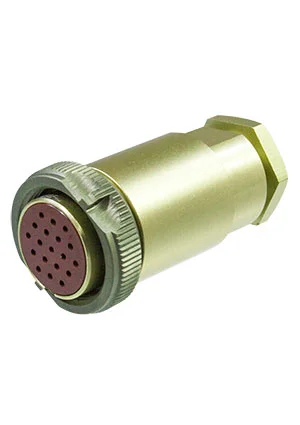 HUAFENG PC19AKWFTB, Розетка с хвостовиком, 19 контактов, РС 19ТВ с/к, (аналог KP30-19TPK)