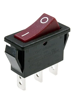 Switronic R425BRBT-G, переключатель клавишный ON-ON 250В 16A красный