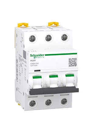 Schneider A9F74340, Автоматический выключатель ACTI9 iC60N 3P 40А С  6кА