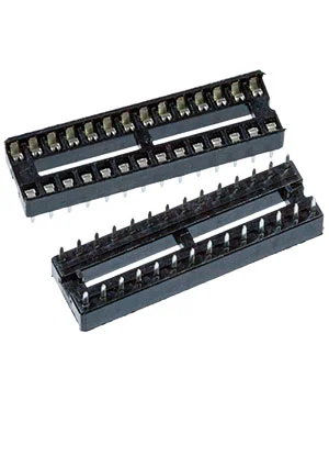 Китай SCS-28, панелька для микросхем DIP 28 контактов узкая