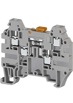 Klemsan 324939, Клеммник 4-х выводной с размыкателем, 2,5 мм.кв., (серый); AVK 2,5 CCA
