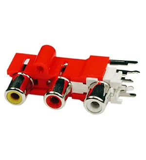 Dragon City RS-311-01, RCA JACK 3 разъема на плату (вертик.)