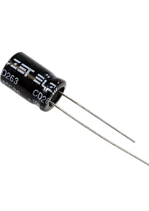 ELZET ECRH1H101MA00E12C, конденсатор 100мкф 50В 105С CD263  8*12мм