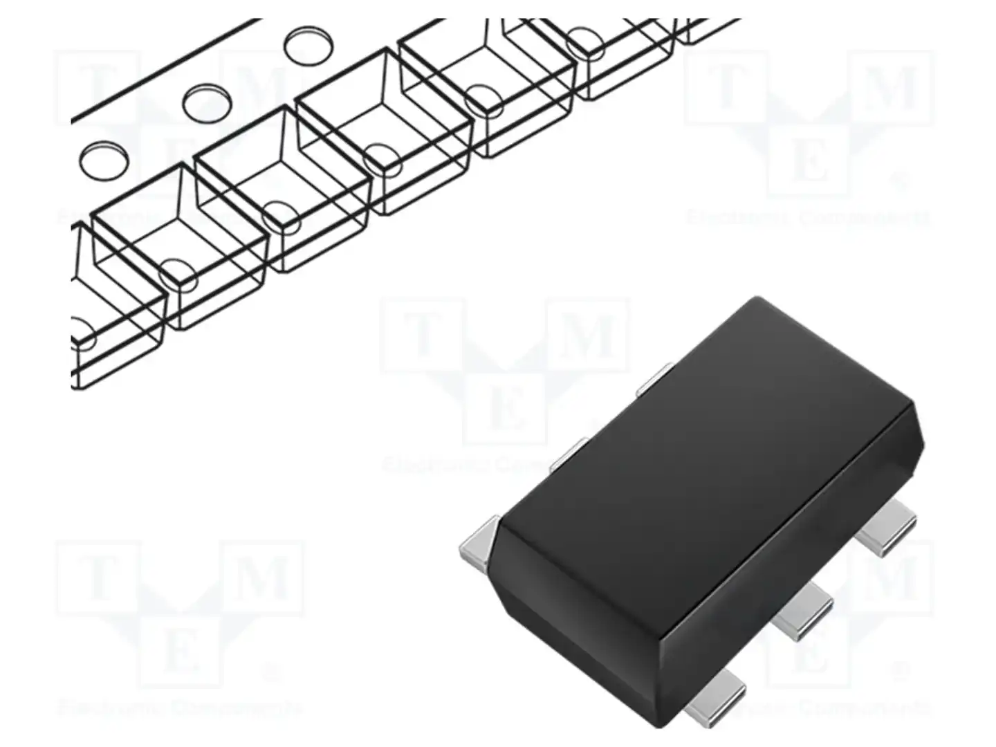 Texas Instruments TPD4E001DRLR — Диоды защитные - сборки