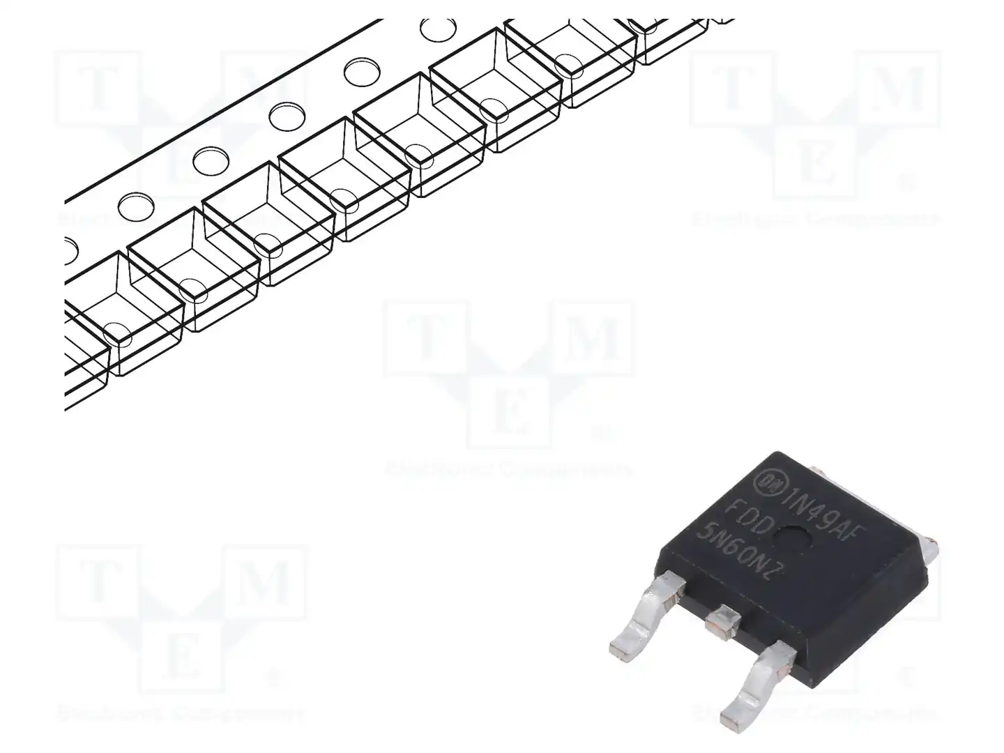 onsemi FDD5N60NZTM — Транзисторы с каналом N SMD