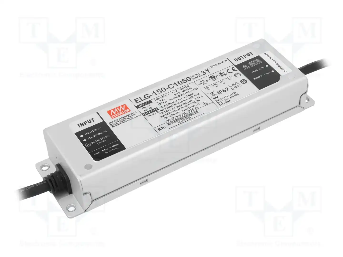 MEAN WELL ELG-150-C1050-3Y — Блоки питания для LED