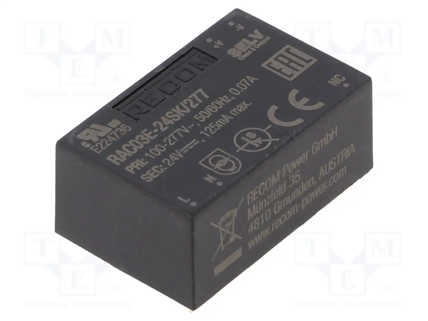 RECOM RAC03E-24SK/277 — Преобразователи AC/DC для PCB