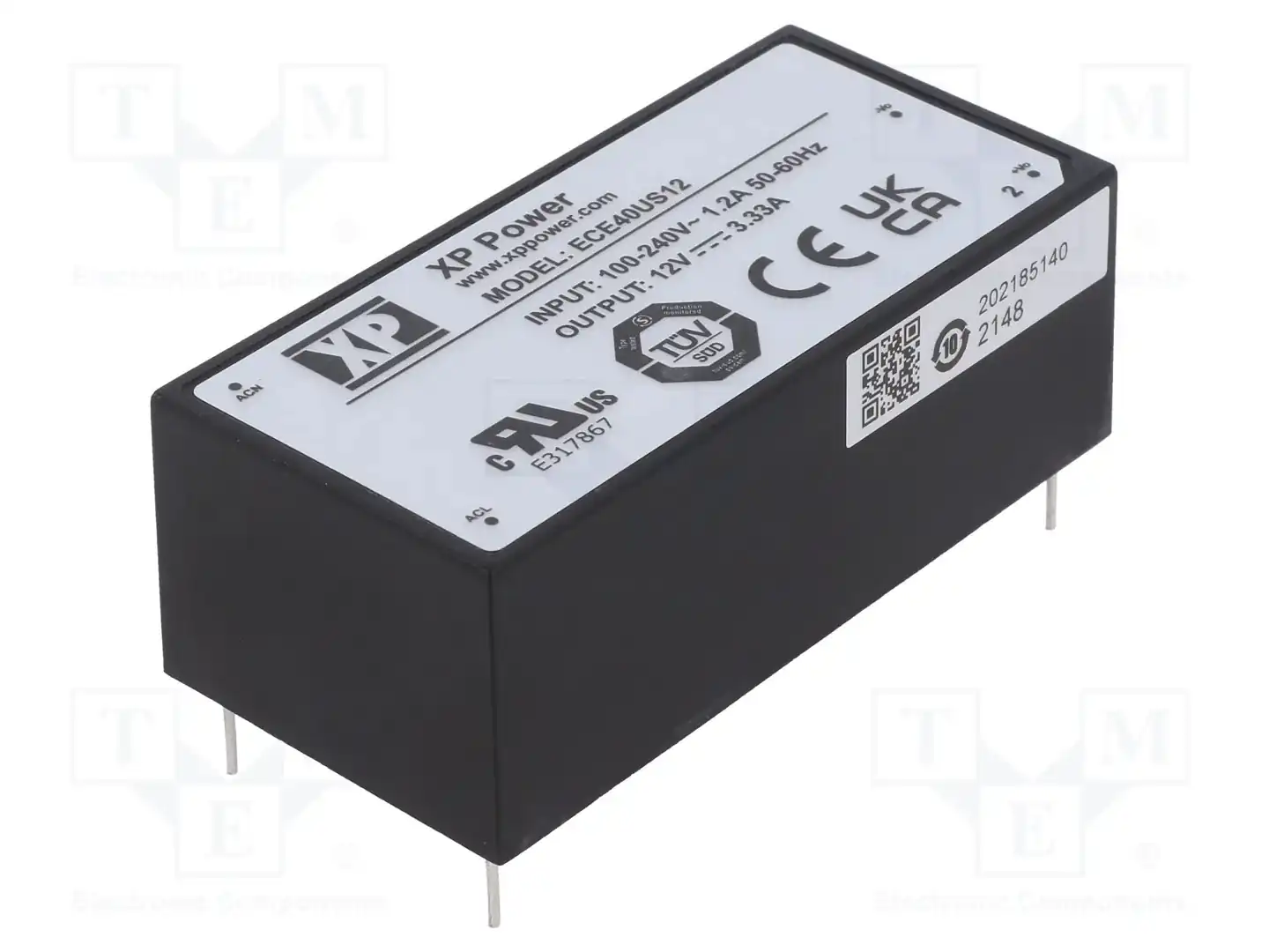 XP POWER ECE40US12 — Преобразователи AC/DC для PCB