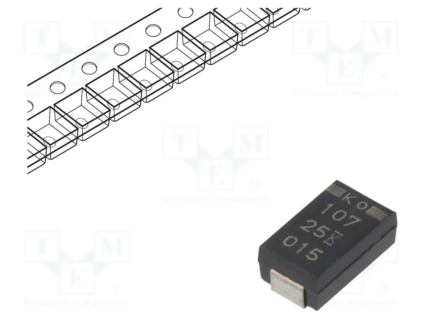 KEMET T521D107M025ATE050 — Конденсаторы танталово - полимерные