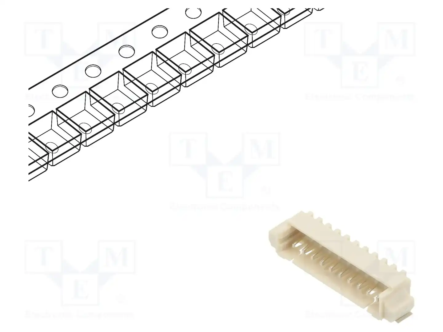 ADAM TECH 125SH-B-10-TR-SMT-T/R — Разъeмы сигнальные растр 1,25мм