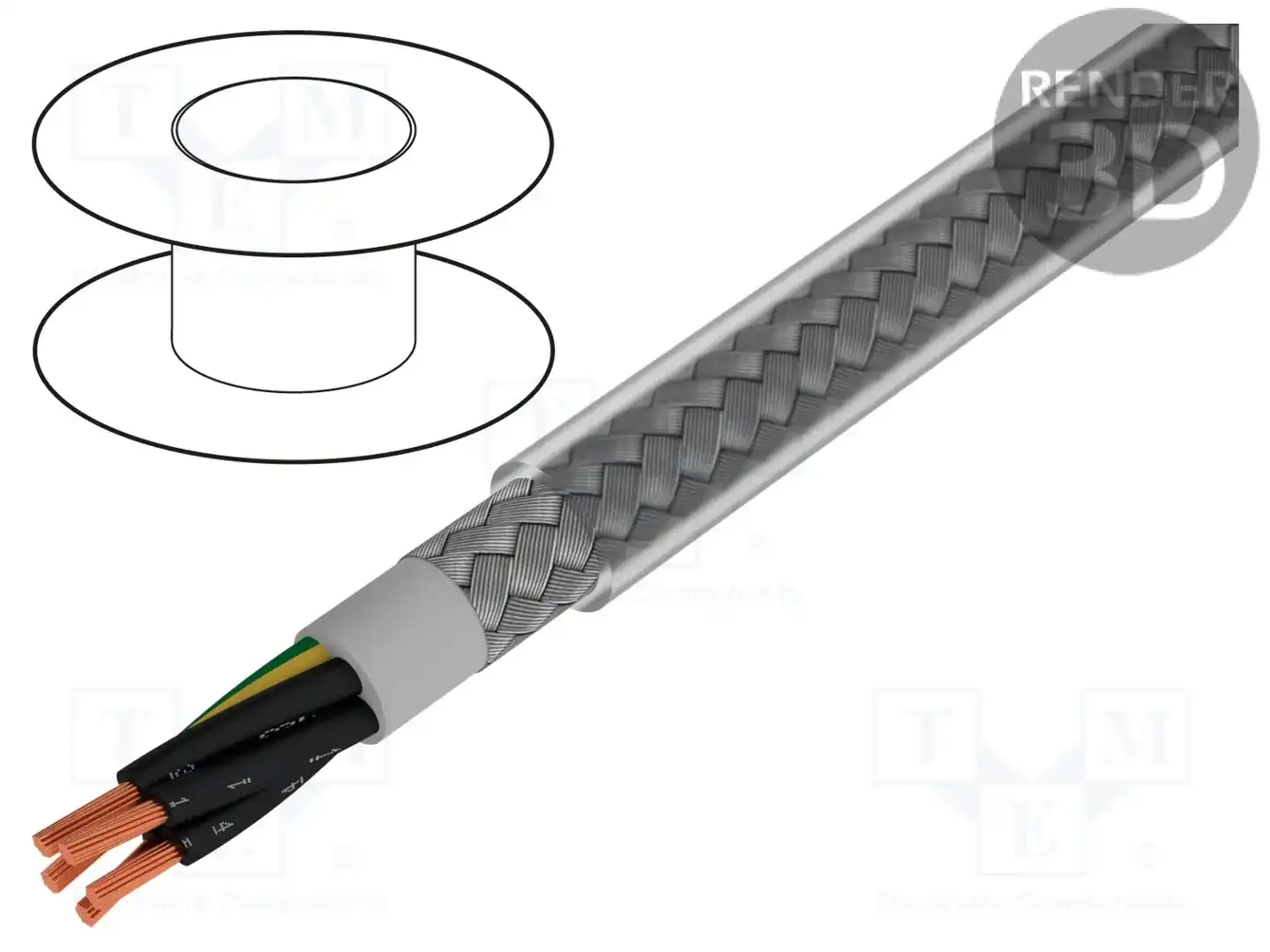 ALPHA WIRE 470055CY CL033 — Провода многожильные экранированные