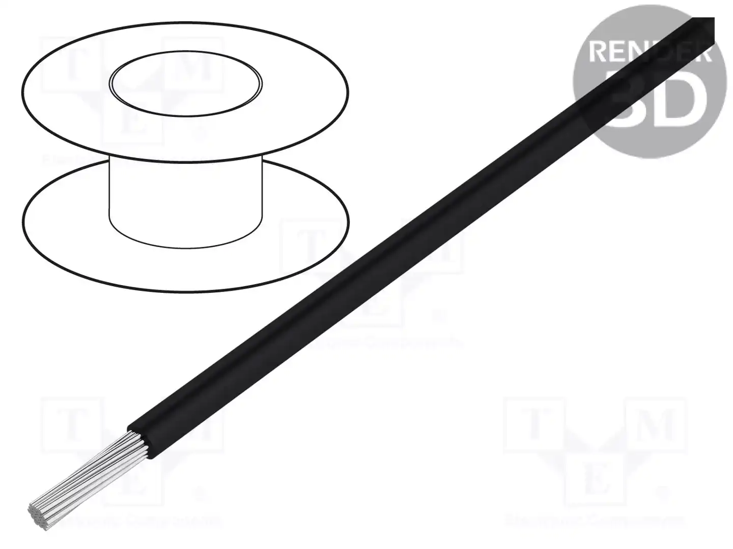 ALPHA WIRE 5851 BK001 — Провода одножильные - тросик