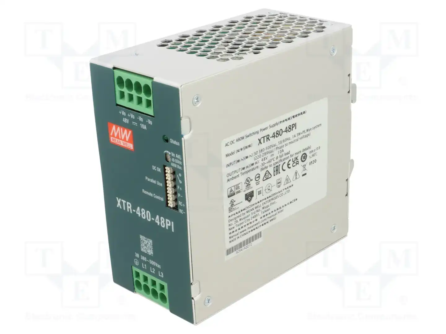 MEAN WELL XTR-480-48PI — Блоки питания на DIN-рейку