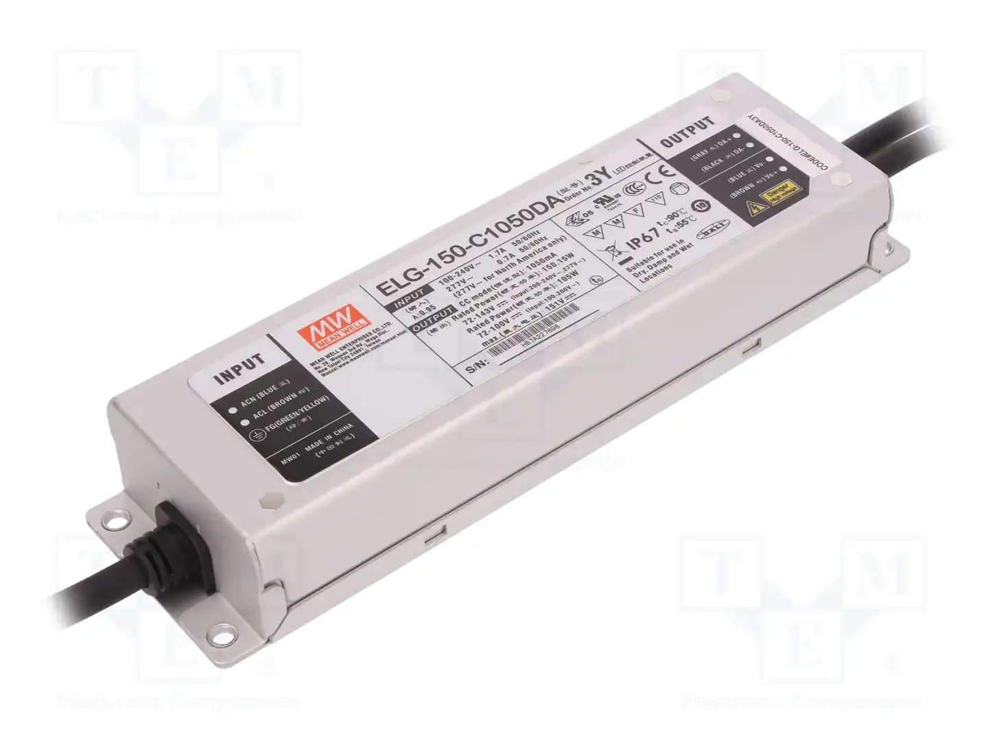 MEAN WELL ELG-150-C1050DA3Y — Блоки питания для LED
