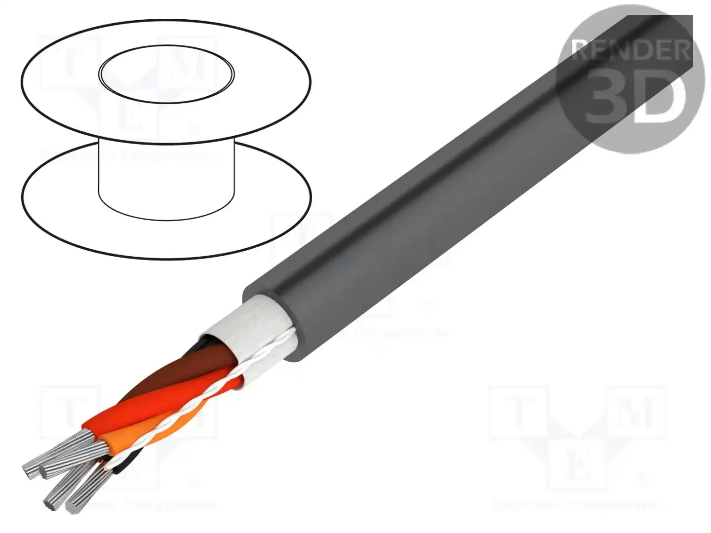 ALPHA WIRE 5004C SL001 — Провода многожильные неекранированные