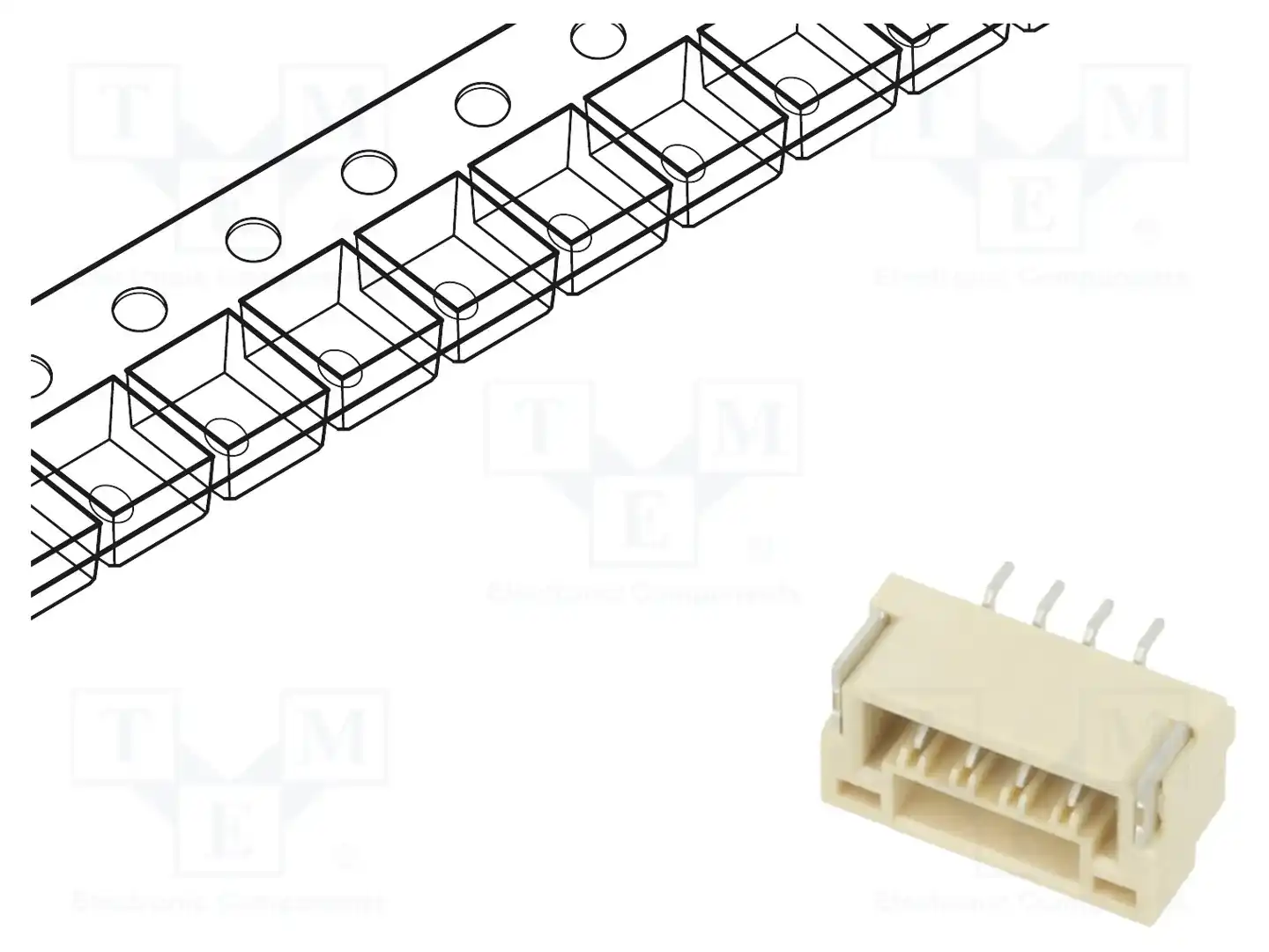 JOINT TECH A12514WR-S-04PNLNT1T00R — Разъeмы сигнальные растр 1,25мм
