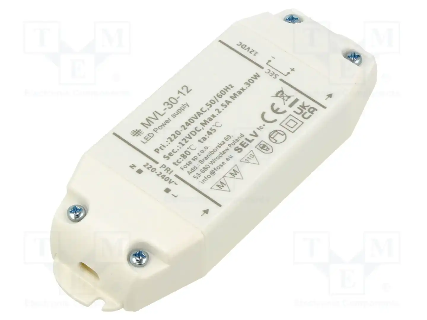 FOSE MVL-30-12 — Блоки питания для LED