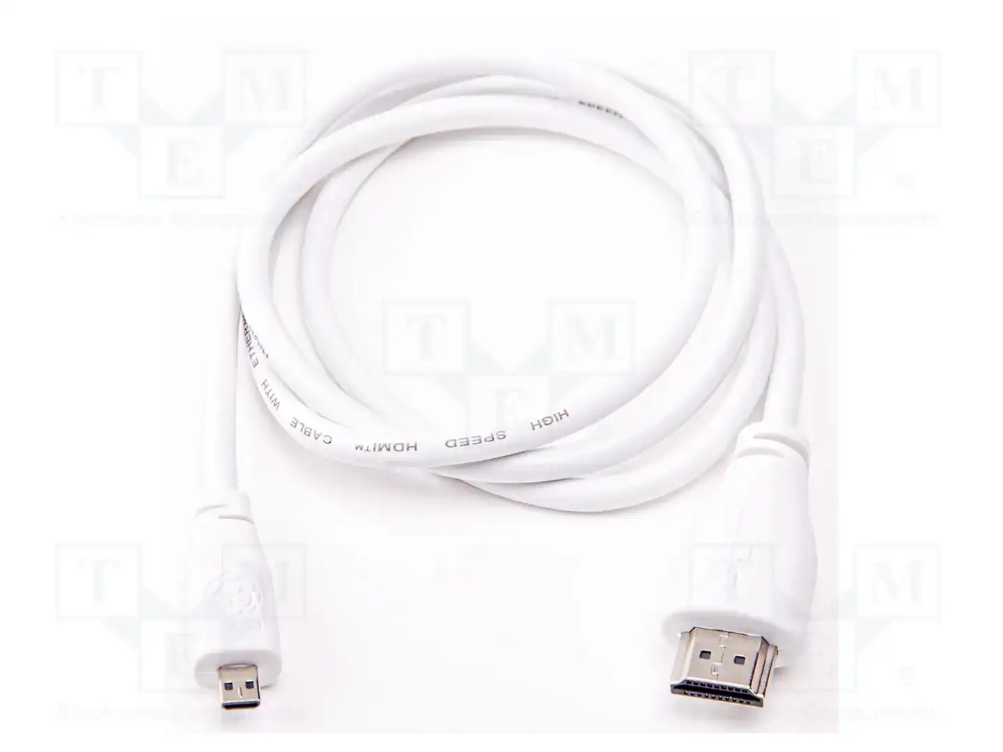 RASPBERRY PI MICRO-HDMI/M TO HDMI-A/M CABLE 1M, WHITE — аксессуары