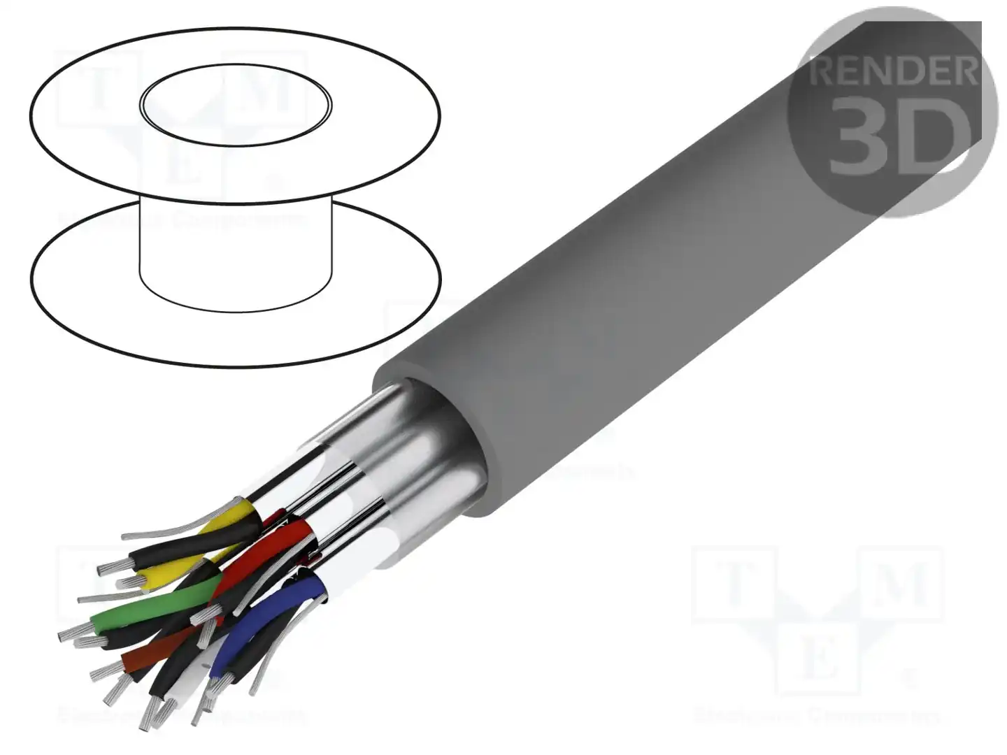 ALPHA WIRE 6012C SL005 — Провода многожильные экранированные