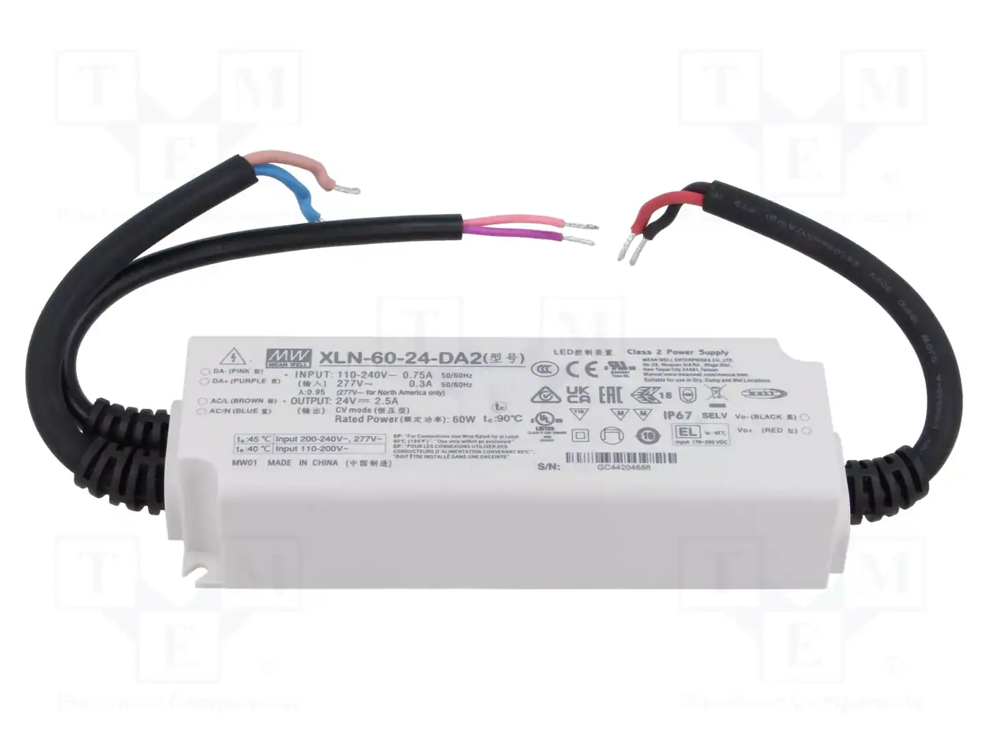 MEAN WELL XLN-60-24-DA2 — Блоки питания для LED