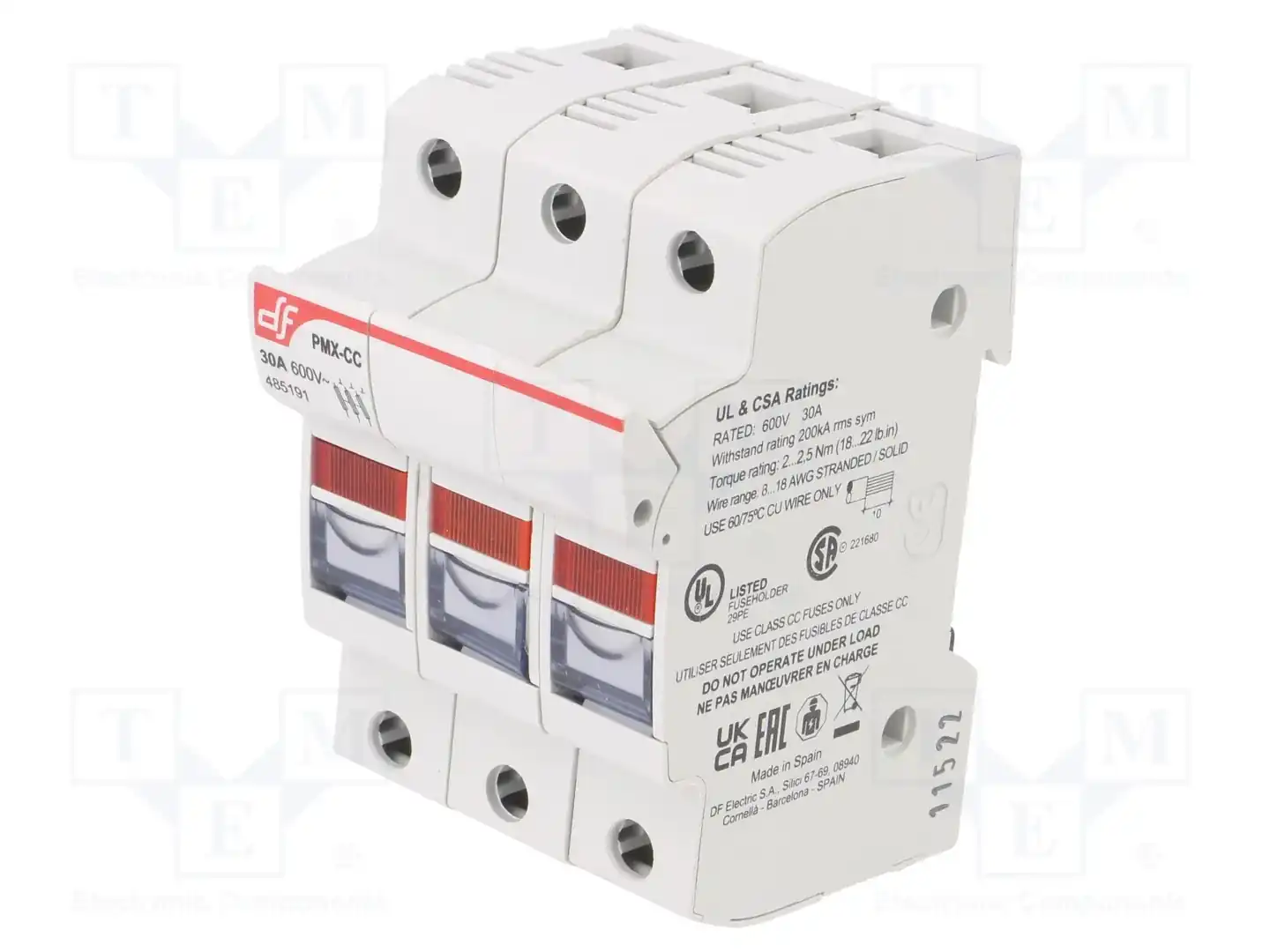 DF ELECTRIC 485191 — Гнезда предохранительные на DIN-рейку