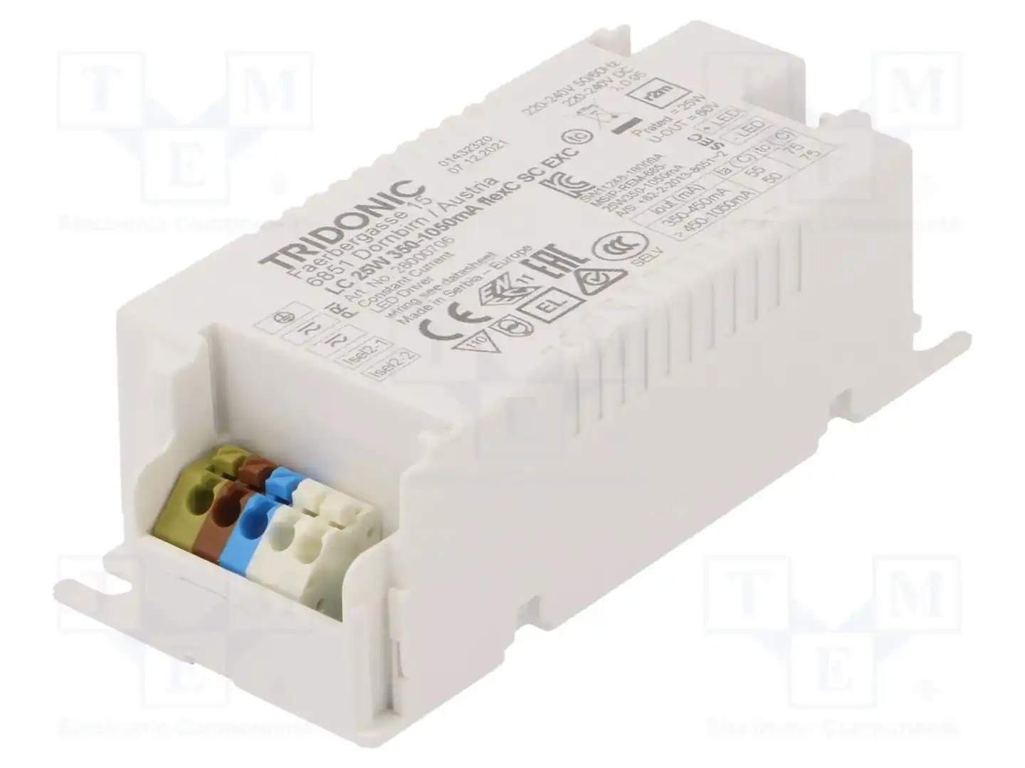 TRIDONIC LC 25W 350-1050MA FLEXC SC EXC — Блоки питания для LED