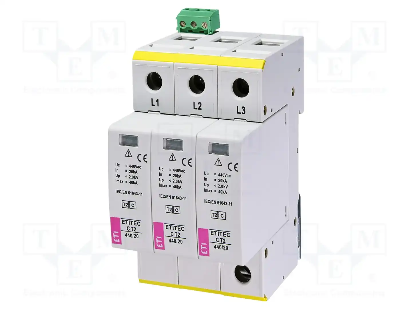 ETI POLAM ETITEC C T2 440/20 3+0 RC — Ограничители перенапряжения