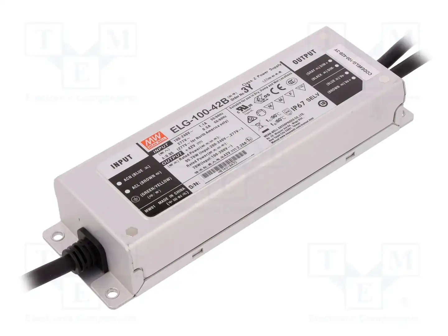 MEAN WELL ELG-100-42B-3Y — Блоки питания для LED