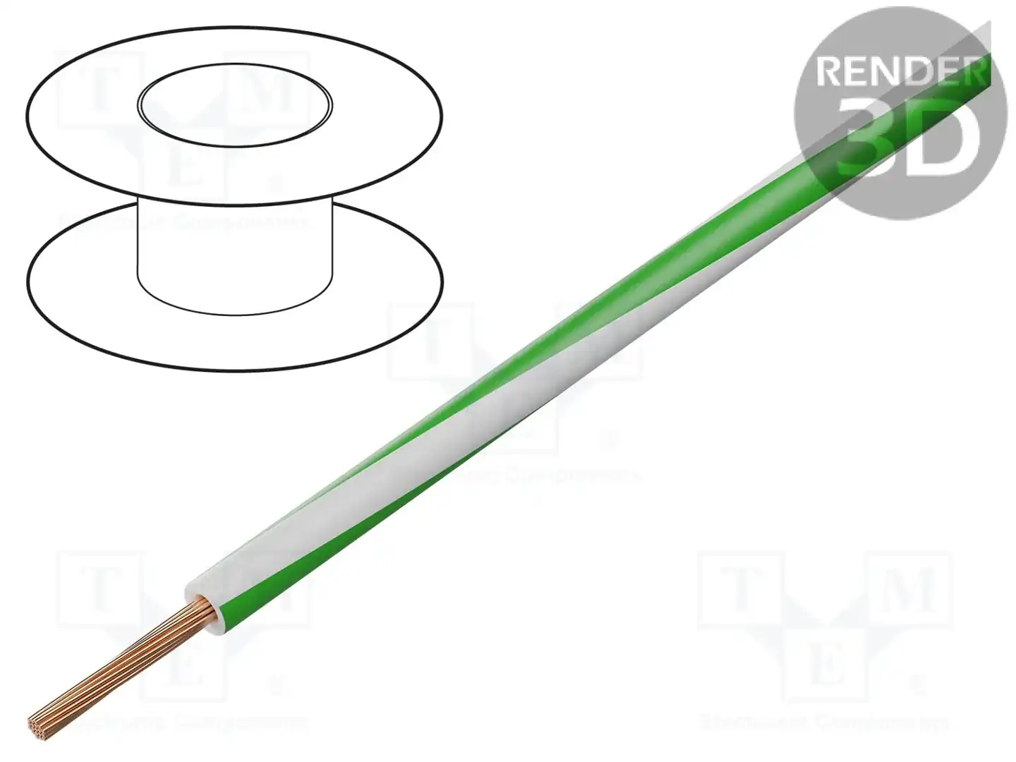 BQ CABLE FLRY-B0.50-WH/GR — Кабели для автомобильной электропроводки