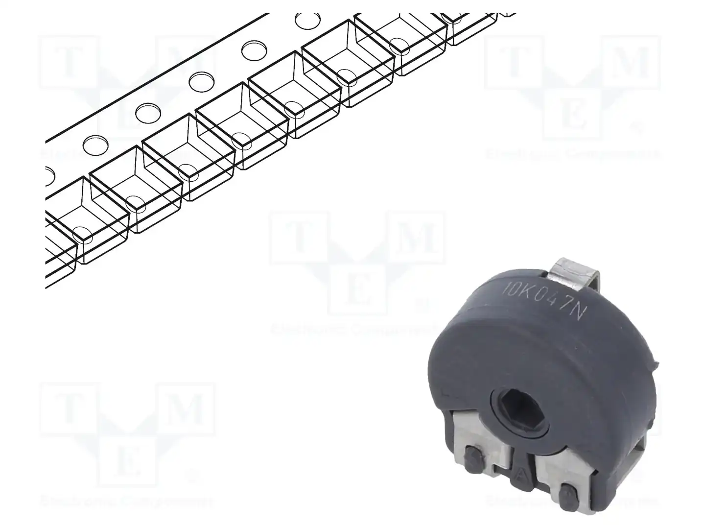 PIHER PS10MV50-103A3030-PM — Потенциометры SMD однооборотные
