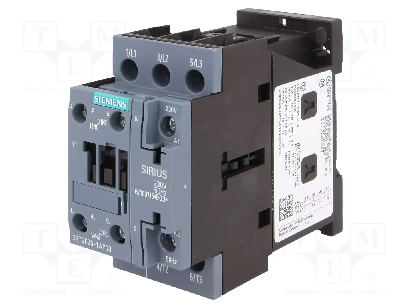 SIEMENS 3RT2026-1AP00 — Контакторы - главные модули