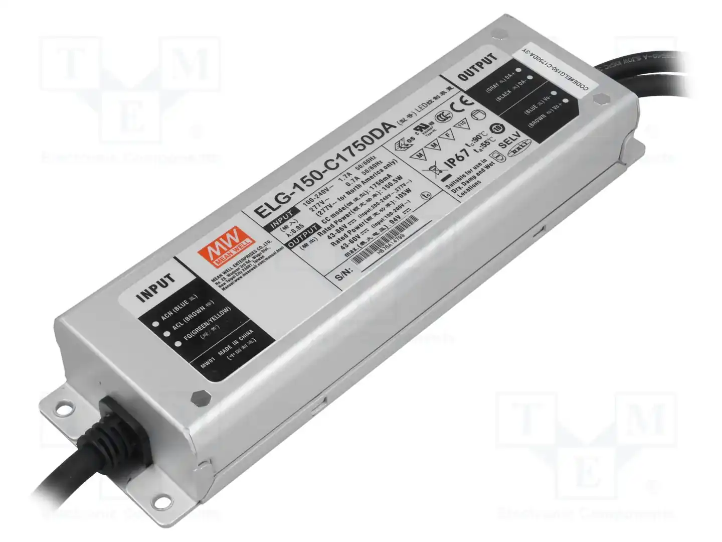 MEAN WELL ELG-150-C1750DA3Y — Блоки питания для LED