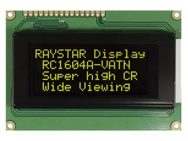 RAYSTAR OPTRONICS RC1604A-LLY-JWVE — Дисплеи LCD буквенно-цифровые