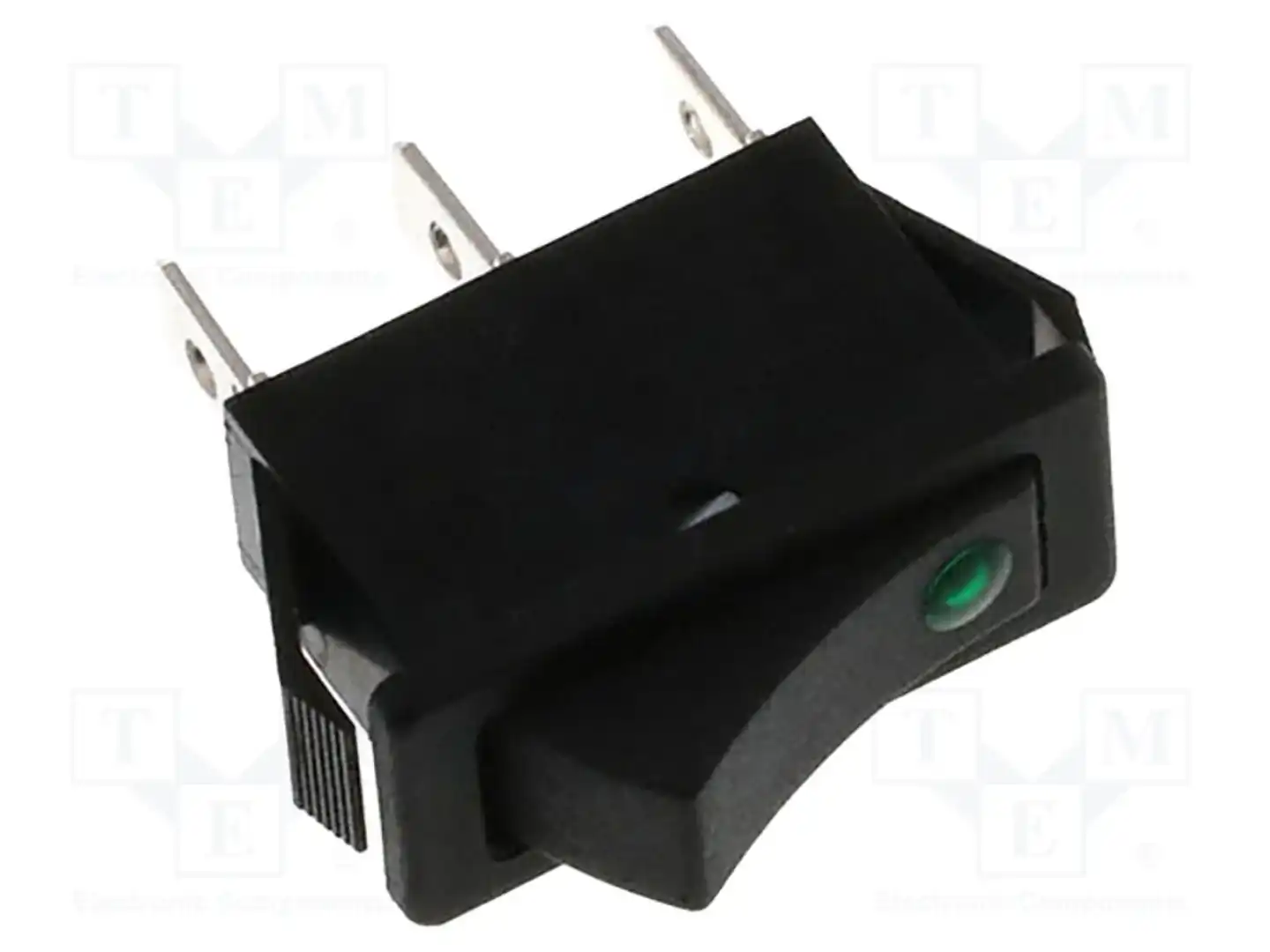 E-SWITCH R4BBLKBLKGRNEF3 — Переключатели типа Rocker
