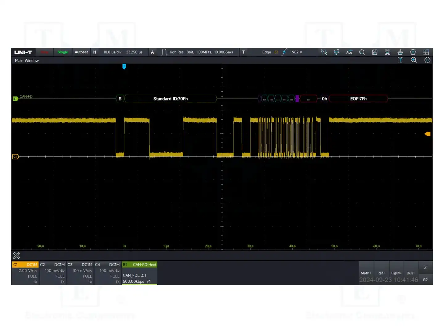 UNI-T MSO7000X-CANFD — Осциллоскопы цифровые