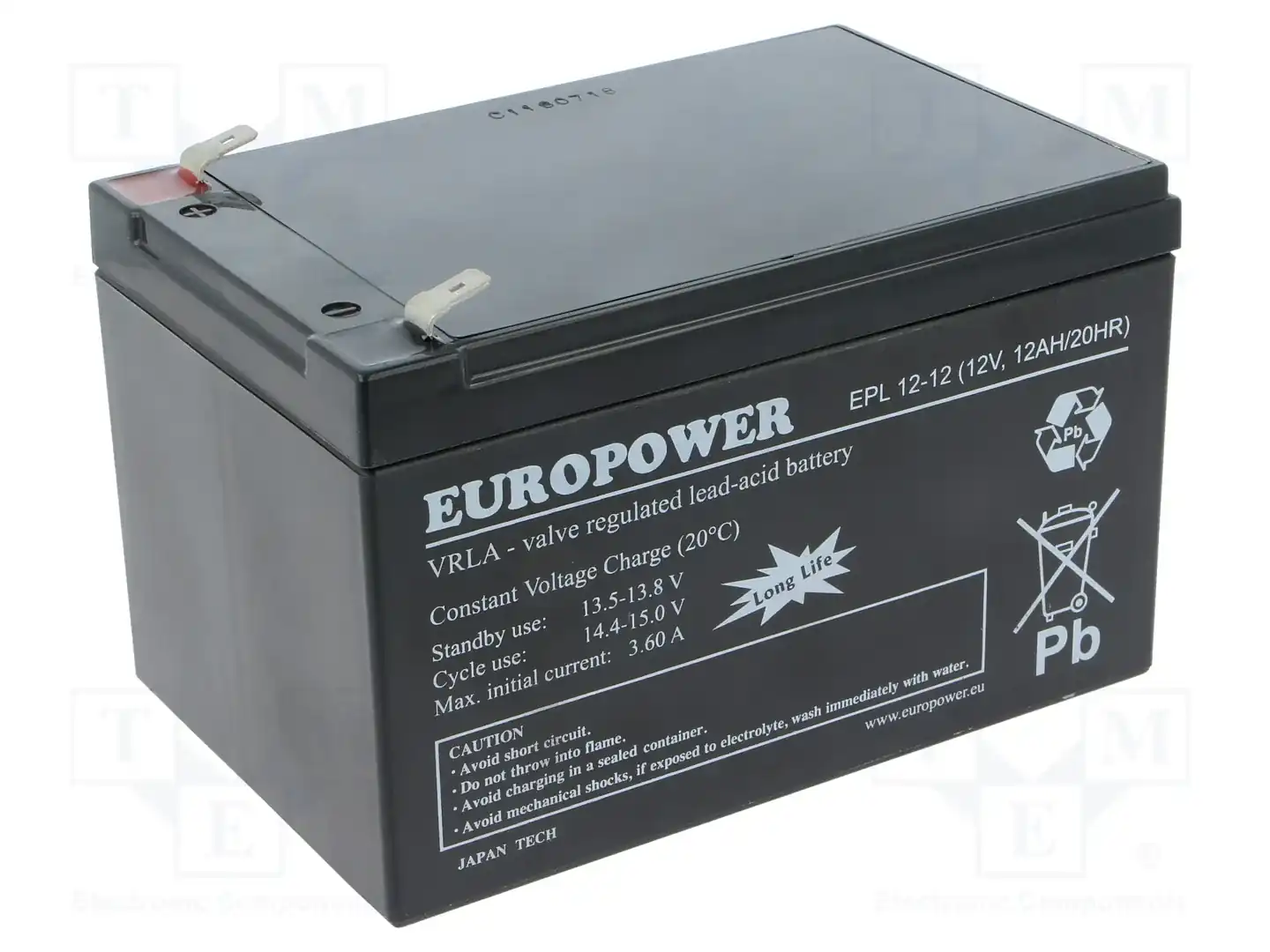 EUROPOWER EPL 12-12 — Аккумуляторы кислотные