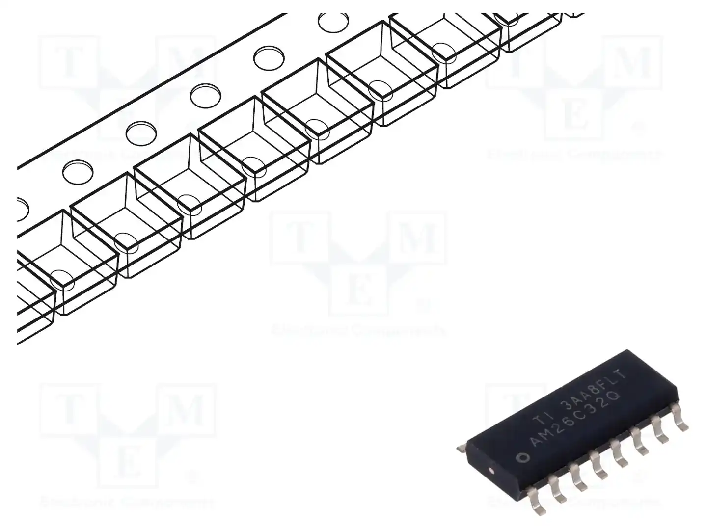 Texas Instruments AM26C32QDR — Микросхемы - RS232 / RS422 / RS485