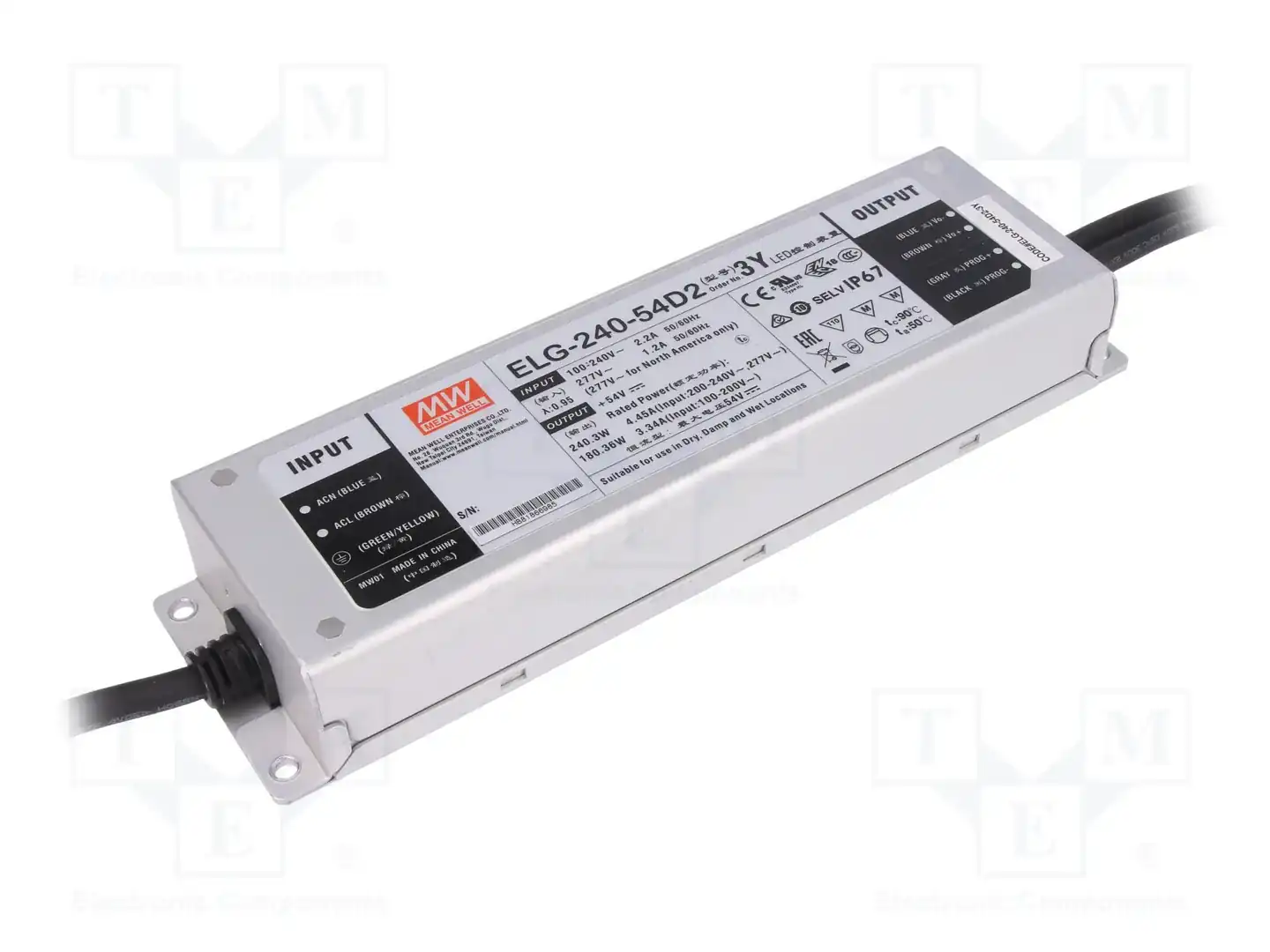 MEAN WELL ELG-240-54D2-3Y — Блоки питания для LED