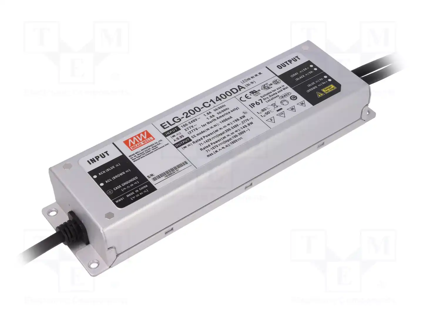 MEAN WELL ELG-200-C1400DA — Блоки питания для LED