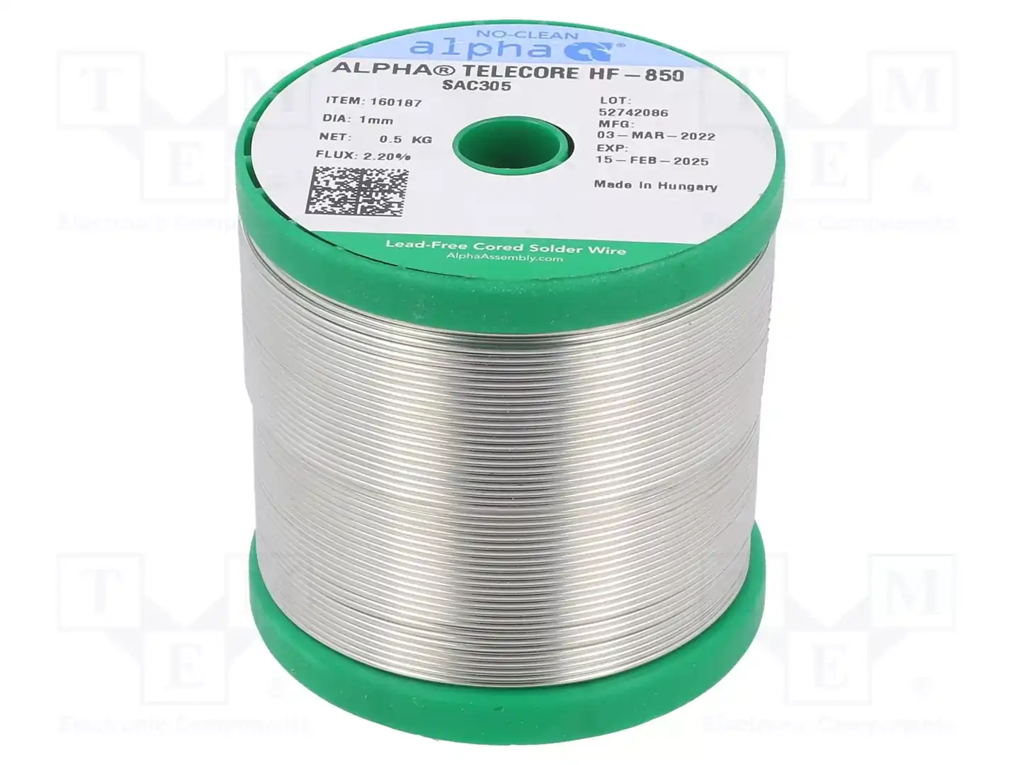 ALPHA SAC305 TELECORE HF-850/122 1MM 500G — Паяльные провода бессвинцовые