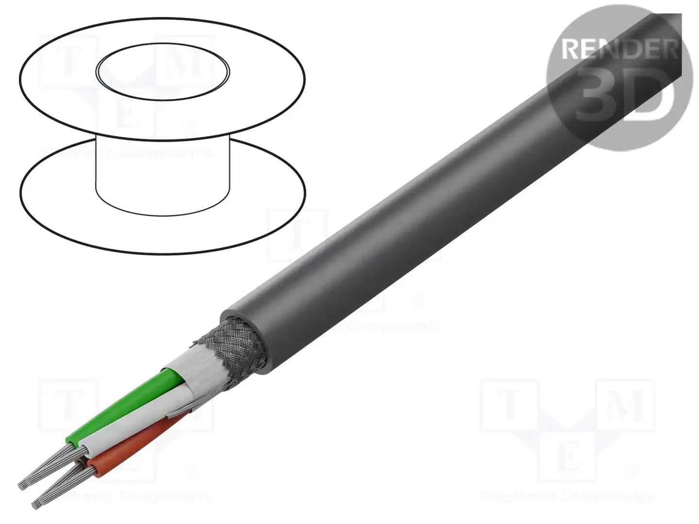 ALPHA WIRE 3203 SL001 — Провода многожильные экранированные